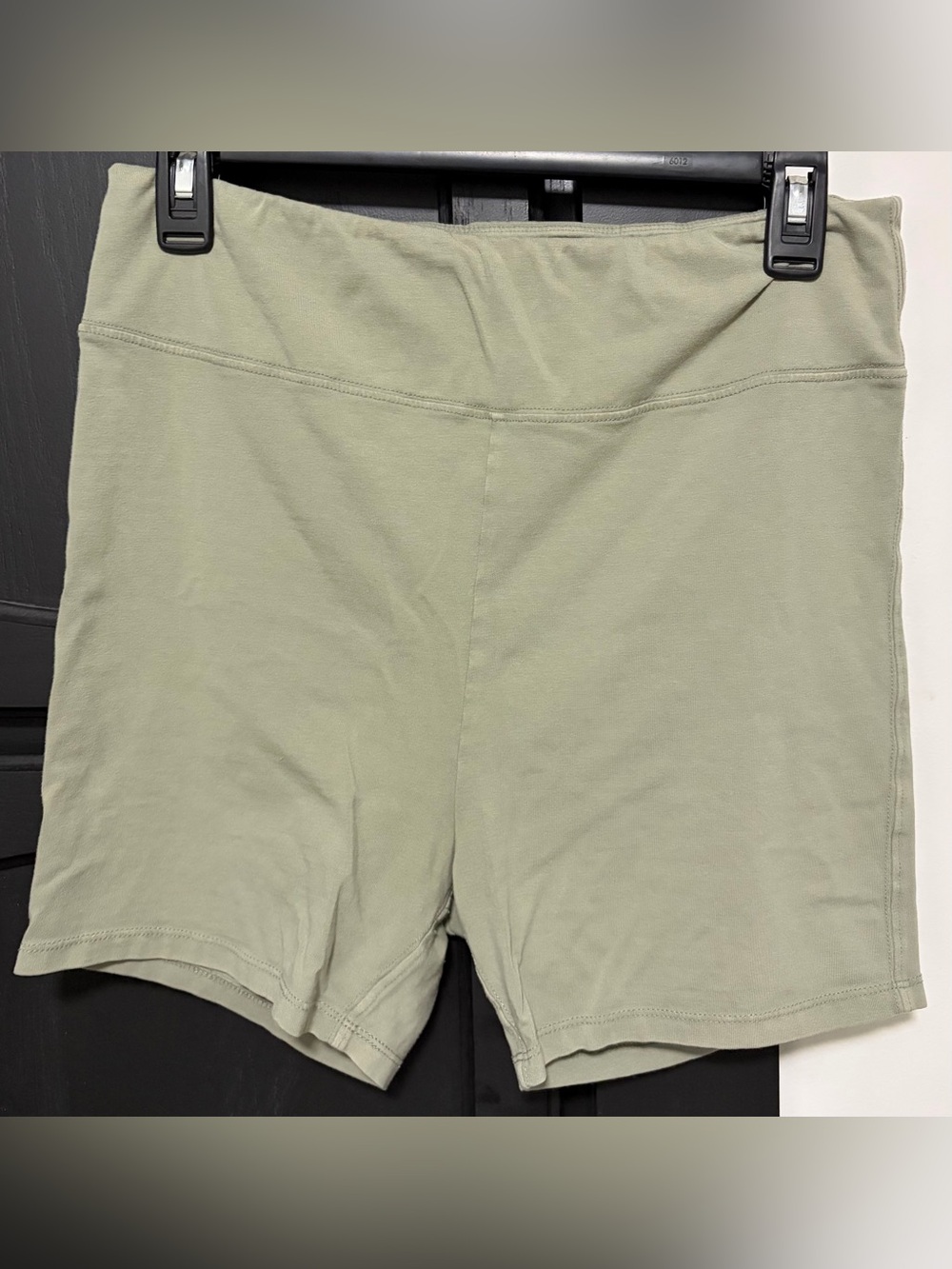 Free People FP Movement Sage Green Biker Shorts High Rise Athletic Yoga Sz L